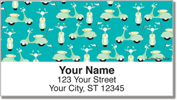 Sporty Scooter Address Labels