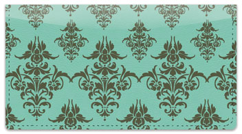 Damask Pattern Checkbook Cover