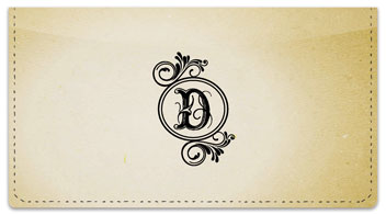 D Monogram Checkbook Cover