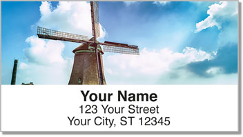 Dutch Windmill Address Labels
