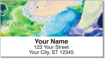Science Swirl Address Labels