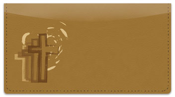 Cross Symbol Checkbook Cover