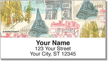 Paris Vacation Address Labels