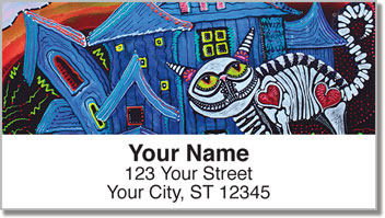 Skelly Cat Address Labels