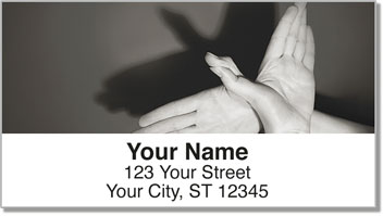 Hand Shadow Address Labels