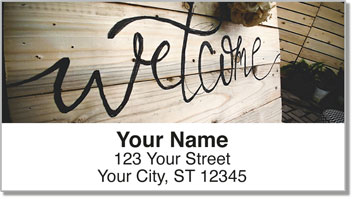 Wooden Crate Advertising Address Labels
