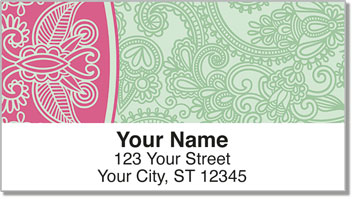 Retro Paisley Address Labels