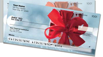 Christmas Bow Side Tear Checks
