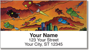 Robot World Address Labels