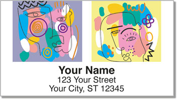 Cubism Art Address Labels