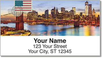 Flag Stamp Address Labels