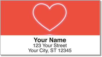 Glowing Heart Address Labels