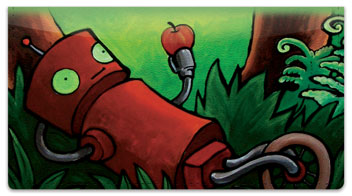 Robot Daydream Checkbook Cover