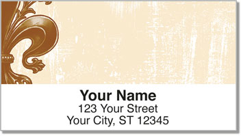 Iron Fleur de Lis Address Labels
