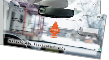 Car Mirror Decor Side Tear Checks