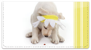 Yellow Lab Pup Checkbook Cover