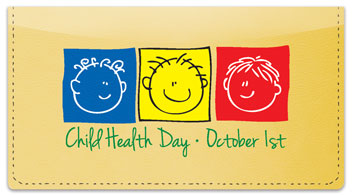 Child Health Day Checkbook Cover