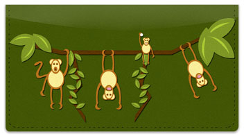Cheeky Monkey Checkbook Cover
