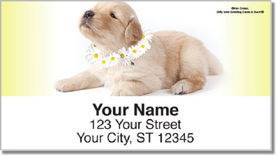Pups in Bloom 3 Address Labels