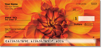 Orange Flower Checks