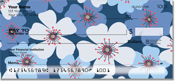 Blue Flower Checks