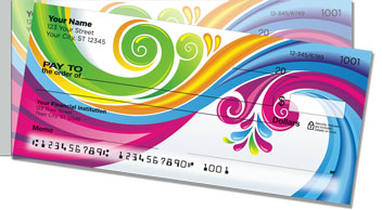 Colorful Curve Side Tear Checks