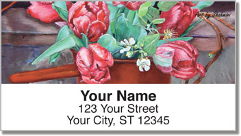 Shahmiri Flowers Address Labels
