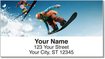 Ski & Snowboard Address Labels
