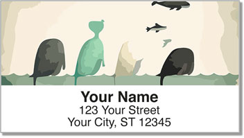 Whale & Turtle Address Labels