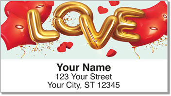 Heart Balloon Address Labels