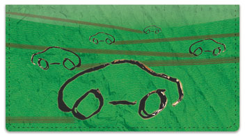 Car Sketch Checkbook Cover