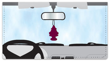 Car Mirror Decor Checkbook Cover