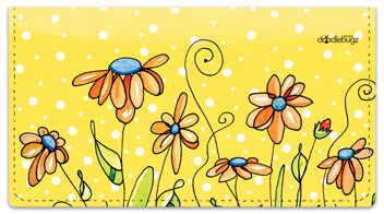 Orange Daisies Checkbook Cover