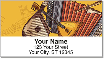 Musical Instrument Address Labels
