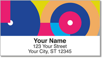 Retro Bullseye Address Labels