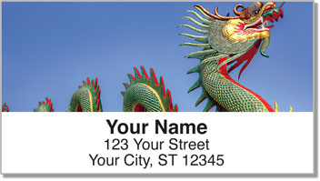 Chinese Dragon Address Labels
