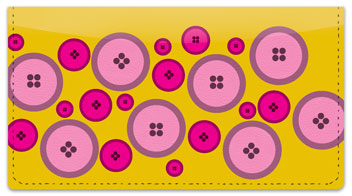 Button Collection Checkbook Cover