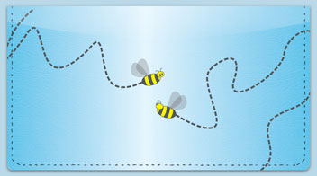 Busy Bee Checkbook Cover
