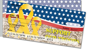 Support Our Troops Side Tear Checks
