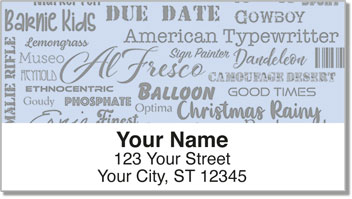 Pick a Font Address Labels