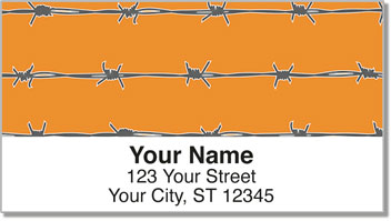 Barbed Wire Address Labels
