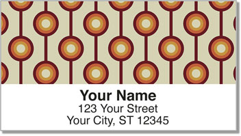 Retro Pattern Address Labels