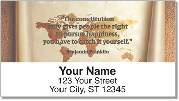 Patriotic Quote Address Labels