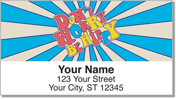 1960s Hippie Address Labels