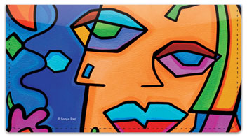 Cubist Gal Pal Checkbook Cover