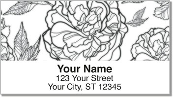 Big Floral Address Labels