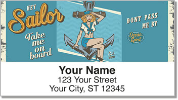 Vintage Pinup Address Labels