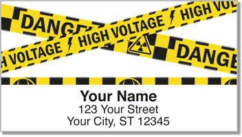 Caution Tape Address Labels
