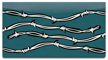 Barbed Wire Checkbook Cover