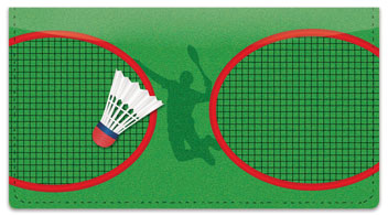 Badminton Checkbook Cover